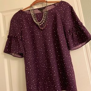 Banana Republic Maroon dotted blouse